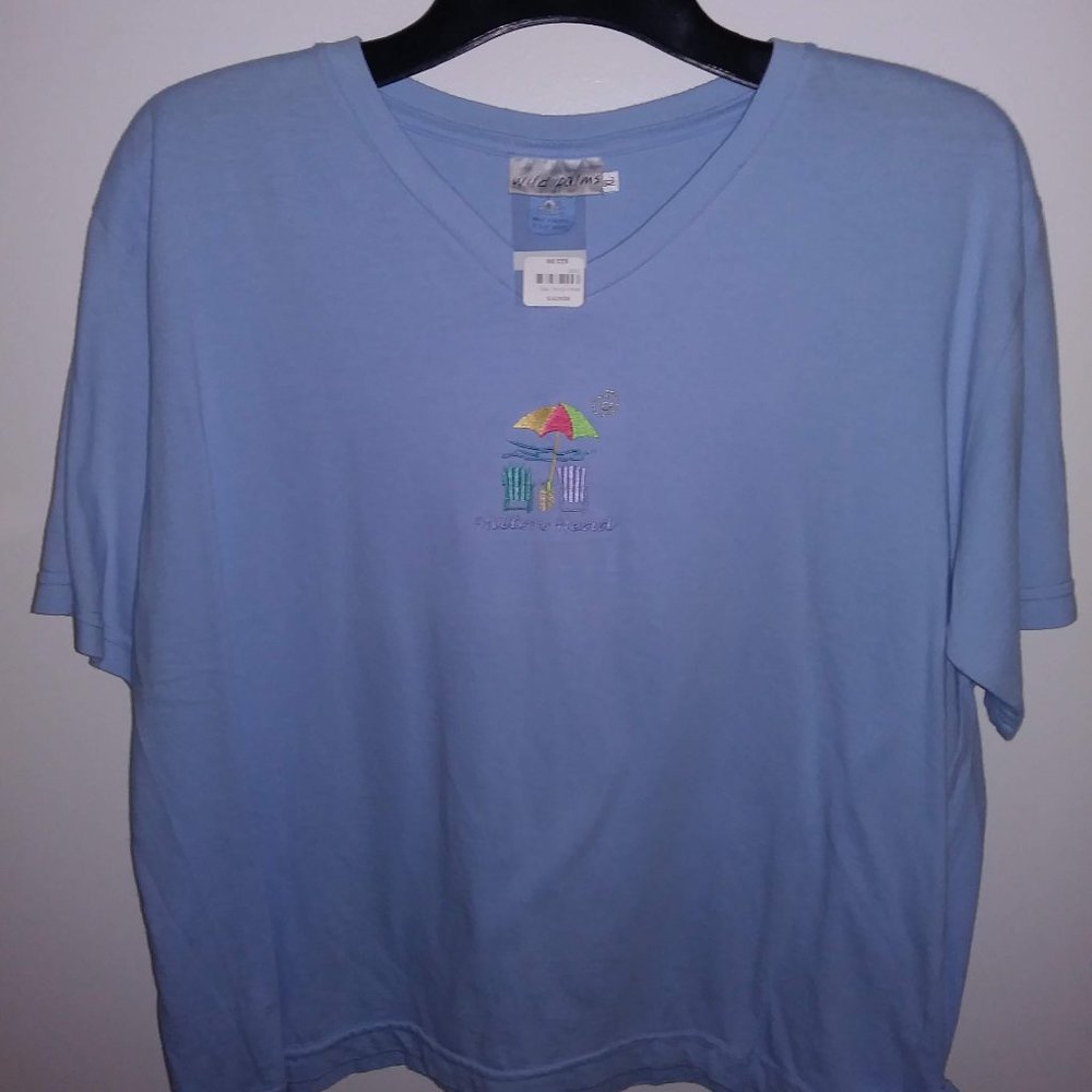 New Wild Palms Emboidered Hilton Head T-Shirt XL